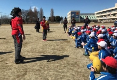 タグラグビー教室開催（茨城県古河市立名崎小学校）