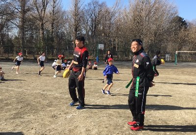 タグラグビー教室を開催しました！（日野市立仲田小学校）