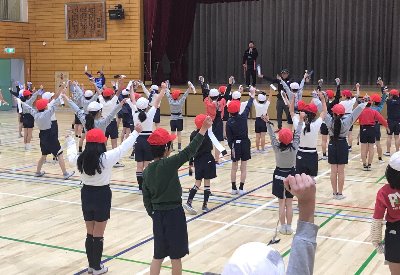 タグラグビー教室を開催しました！（羽村市立富士見小学校）