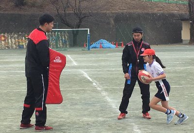 タグラグビー教室を開催しました！（日野市立夢が丘小学校）